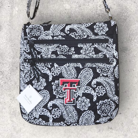 Vera Bradley Collegiate Crossbody - Texas Tech University - Black- NWT - Picture 1 of 9